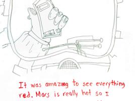 illustration and narrative about space travel
