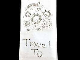 illustration and narrative about space travel