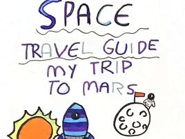 illustration and narrative about space travel
