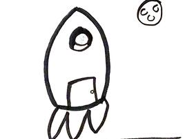 illustration and narrative about space travel
