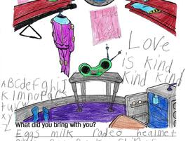 illustration and narrative about space travel