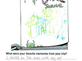 illustration and narrative about space travel