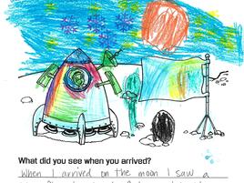 illustration and narrative about space travel