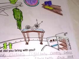 illustration and narrative about space travel