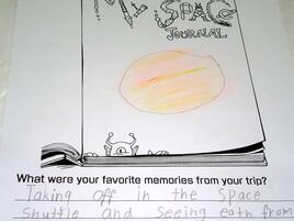 illustration and narrative about space travel