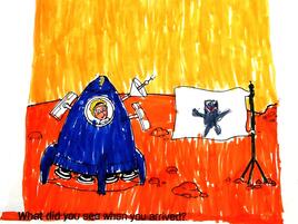 illustration and narrative about space travel