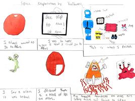 illustration and narrative about visiting Mars
