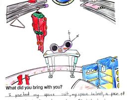 illustration and narrative about space travel