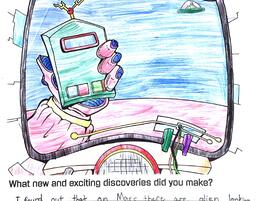 illustration and narrative about space travel