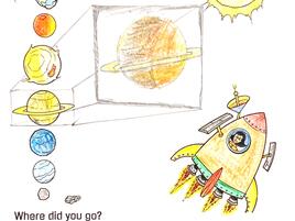 illustration and narrative about space travel