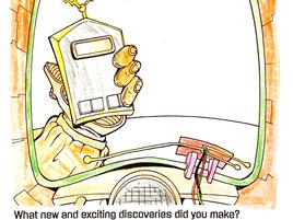 illustration and narrative about space travel
