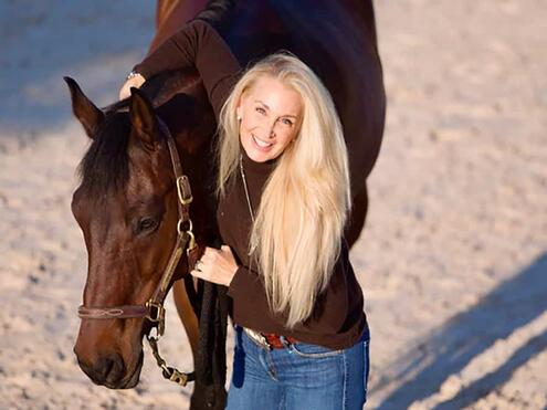 Manda Kalimian with a horse