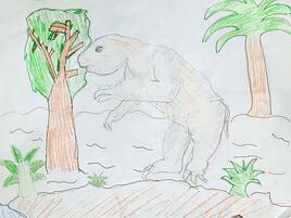 drawing of a Megatherium americanum