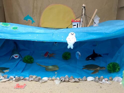 diorama of the South Carolina Coast