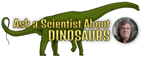 Ask A Scientist About Dinosaurs and headshot of Mark Norell