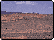 Desert hills in the Gobi Desert.