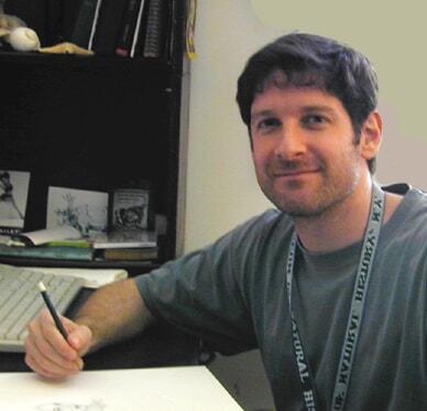 Mick Ellison at his desk