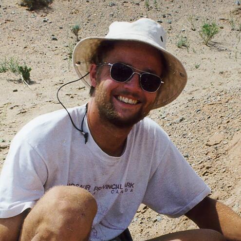 smiling Pete Makovicky and hat and sunglasses on