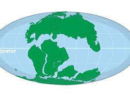 Globe with two big masses of land