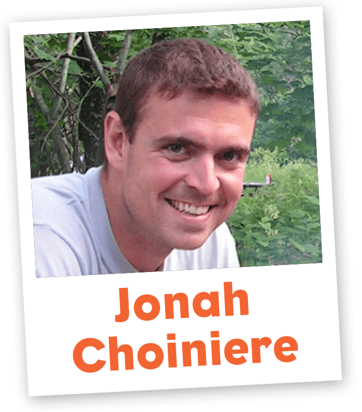headshot of Jonah Choinere in polaroid frame