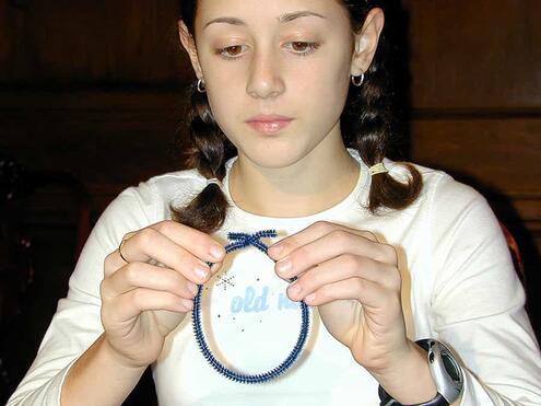 attaching ends of pipe cleaner