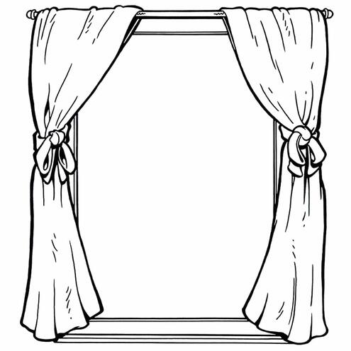 bedroom window with curtains