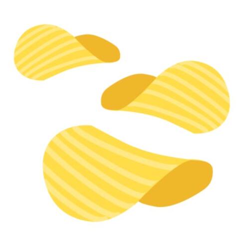 Three potato chips