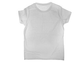 white cotton t-shirt on white background