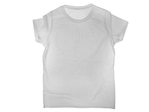 white cotton t-shirt on white background