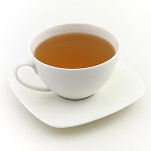 cup of tea on white background