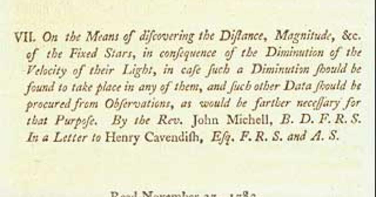 John Michell: Country Parson Described Black Holes in 1783 | AMNH