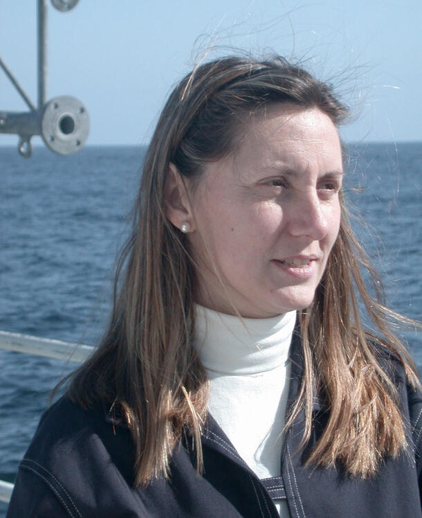 Close-up of scientist Veronique Robigou