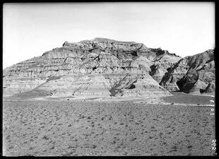The rocky, layered mountains of Wyoming. 