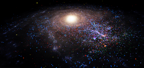Milky Way with several data sets shown in Digital Universe