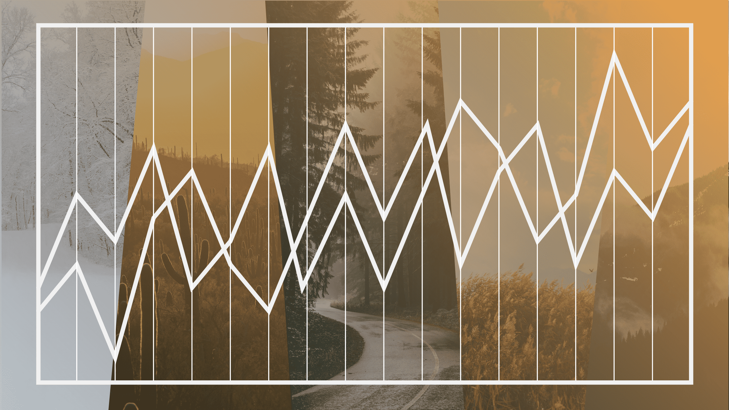 various examples of weather with graph lines overlayed on top