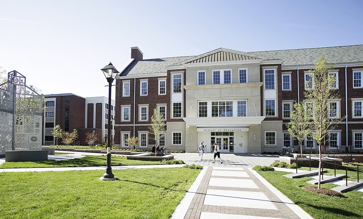 A photograph of the College of New Jersey campus