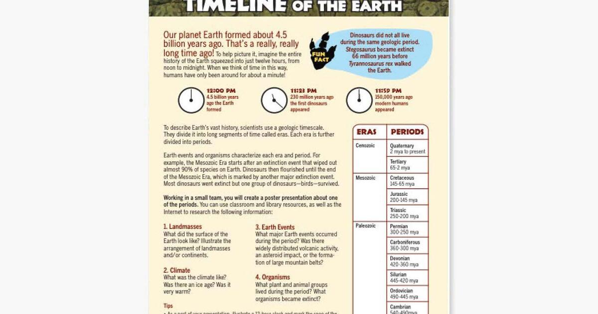 Create a Timeline of Earth | AMNH