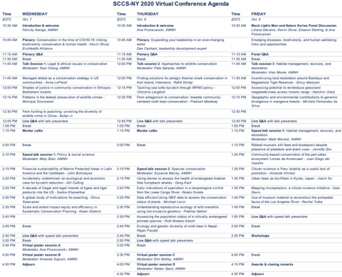 at a glance agenda for SCCS-NY