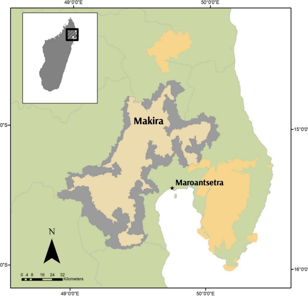 A map of the northern part of Madagascar.