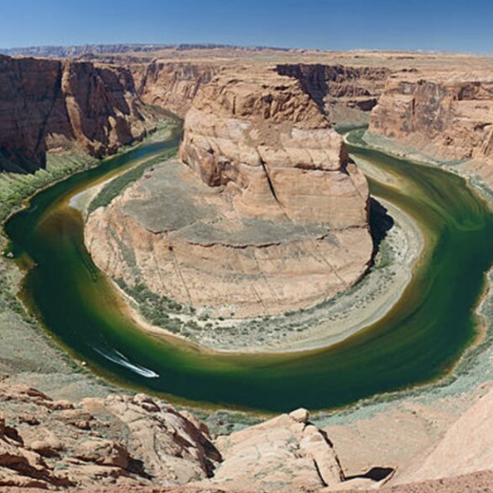 The colorado river basin runs low.