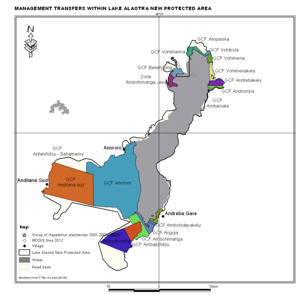 Management transfers in a protected area.