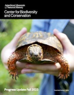 Cover of the Fall 2023 CBC Progress Update featuring a close-up photo of a turtle.