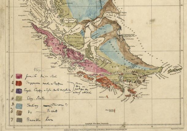 Chart of Southern South America by Charles Darwin