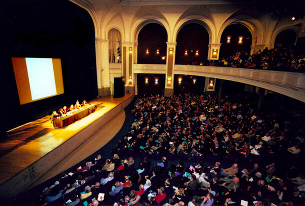 Asimov Debate IMAX Balcony View