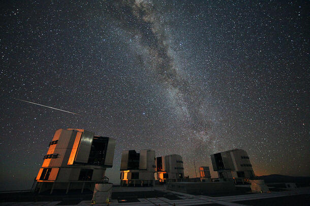 Perseid Meteor over ESO