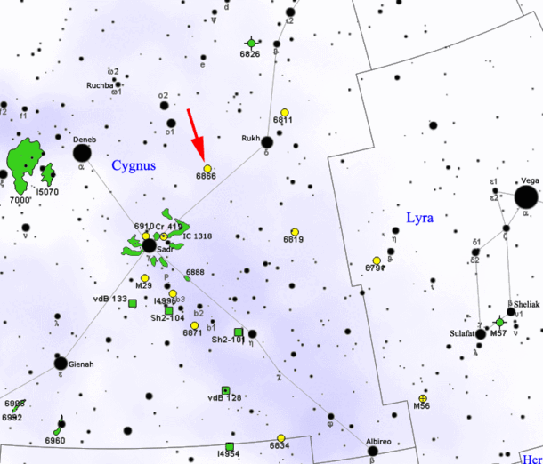 Tabby’s Star in the constellation Cygnus