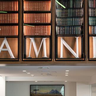 Metal letters A,M, and N from Hayden Planetarium and M from American Museum of Natural History signage.