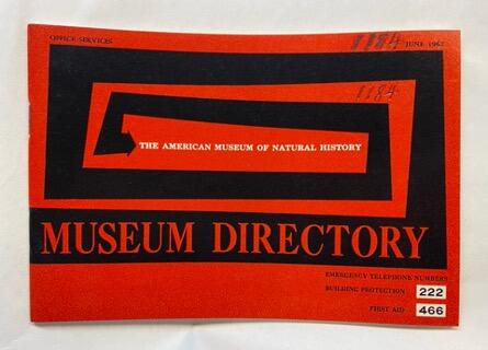 From Central Archives, cover of 1962 museum directory
