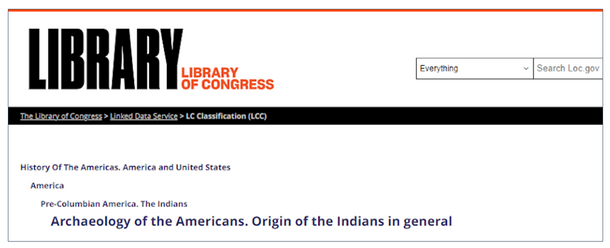 Image capture of detail of the Library of Congress Linked Data Service webpage for LCCN E61.
