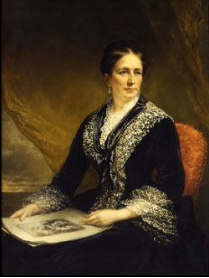 Portrait of Mary McCrea Stuart/ Mrs. Robert Leighton Stuart, ca. 1840-1885 (oil on canvas) by Huntington, Daniel (1816-1906); Collection of the New-Yo